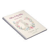 Soft Beige Floral Pregnancy Journal Keepsake ノートブック (右側)