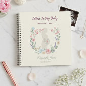 Soft Beige Floral Pregnancy Journal Keepsake ノートブック