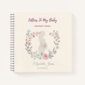 Soft Beige Floral Pregnancy Journal Keepsake ノートブック (正面)