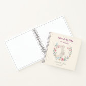 Soft Beige Floral Pregnancy Journal Keepsake ノートブック (内部)