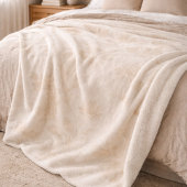 Soft Beige Florals Sherpa Blanket シェルパブランケット