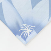 Soft Beige Flower Throw Blanket for Sofa & Bed フリースブランケット (角)