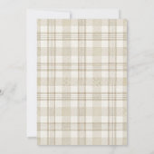 Soft Beige Gingham Christmas Party 招待状 (裏面)