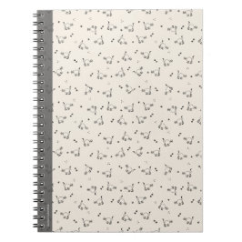 Soft Beige Minimalist Cat Line Art Notebook ノートブック