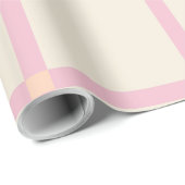 Soft Beige & Pink Grid Pattern ラッピングペーパー (ロールコーナー)