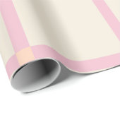 Soft Beige & Pink Grid Pattern ラッピングペーパー (ロールコーナー)