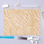 Soft Beige White Neutral Tiger Stripe Decoupage 薄葉紙 (クラフト)