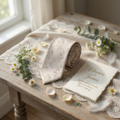 Soft Beige Wildflower  ネクタイ