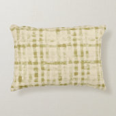 Soft Beigi, Khaki Checkered Pattern,Simple, Modern アクセントクッション (正面)