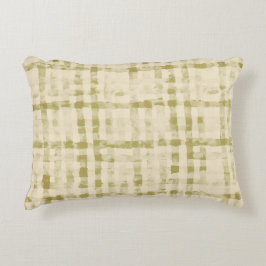 Soft Beigi, Khaki Checkered Pattern,Simple, Modern アクセントクッション