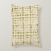 Soft Beigi, Khaki Checkered Pattern,Simple, Modern アクセントクッション (正面(垂直))