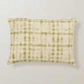 Soft Beigi, Khaki Checkered Pattern,Simple, Modern アクセントクッション (裏面)