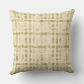 Soft Beigi, Khaki Checkered Pattern,Simple, Modern クッション (裏面)