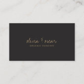 Soft Black Gold Script Skincare Esthetician  名刺 (正面)