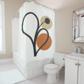 Soft Bloom Contemporary Botanical シャワーカーテン (インサイチュ)