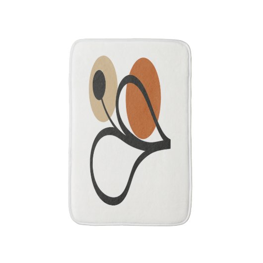 Soft Bloom Contemporary Botanical  バスマット (正面縦)