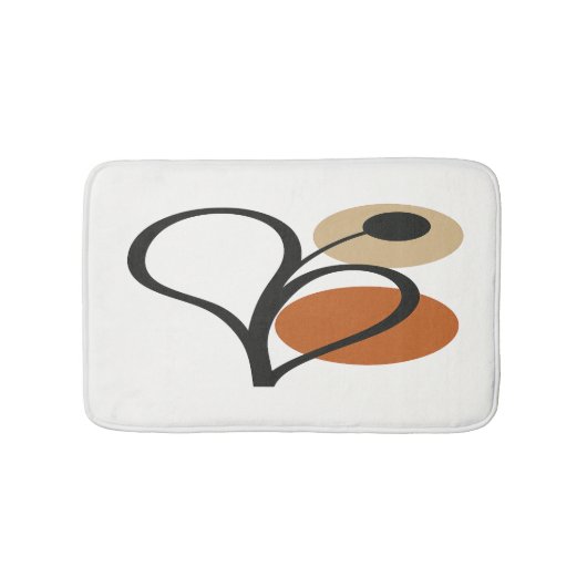 Soft Bloom Contemporary Botanical  バスマット (正面)