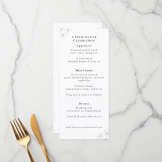Soft Bloom Elegance "4 *9" Wedding Menu メニュー