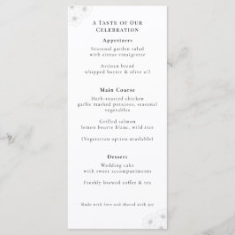 Soft Bloom Elegance "4 *9" Wedding Menu メニュー