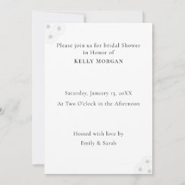 Soft Bloom Elegance Bridal Shower invitation card 招待状