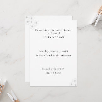 Soft Bloom Elegance Bridal Shower invitation card 招待状