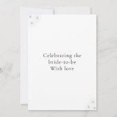 Soft Bloom Elegance Bridal Shower invitation card 招待状 (裏面)