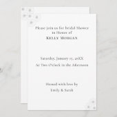 Soft Bloom Elegance Bridal Shower invitation card 招待状 (正面/裏面)