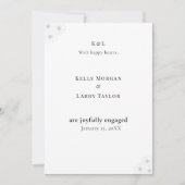 Soft Bloom Elegance Engagement Announcement Card 案内状 (正面)