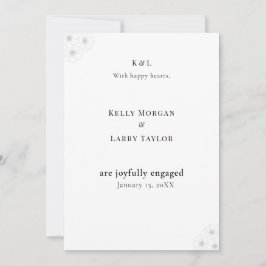 Soft Bloom Elegance Engagement Announcement Card 案内状
