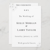 Soft Bloom Elegance Wedding Program プログラム (正面/裏面)