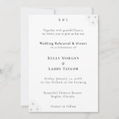 Soft Bloom Elegance Wedding Rehearsal Invitation 招待状 (正面)