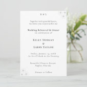 Soft Bloom Elegance Wedding Rehearsal Invitation 招待状 (スタンド正面)