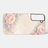 Soft Bloom: Pastel Floral Designer Mobile Case Samsung Galaxyケース (裏面横)
