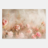 Soft Bloom Peach French Wrapping Decoupage Papers ラッピングペーパーシート (正面)