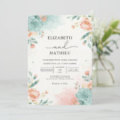 Soft Bloom Wash Botanical Wedding 招待状 (スタンド正面)