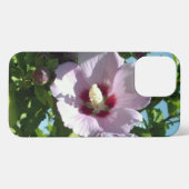 "Soft Blooms: Mauve Hibiscus Flower on a Tree" iPhoneケース (裏面横)