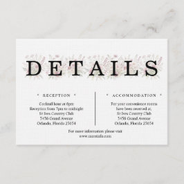 Soft Blooms Spring Floral Details Enclosure Card エンクロージャーカード