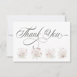 Soft Blooms Spring Floral Thank You Card サンキューカード