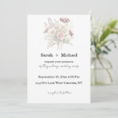 Soft Blooms Spring Floral Wedding Invitation 招待状 (スタンド正面)