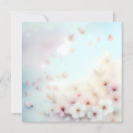 Soft Blossom Background Watercolor Floral Petals 招待状