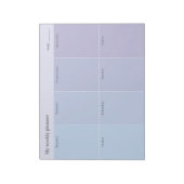 Soft Blue and Lavender Custom Weekly Planner ノートパッド (回転)