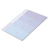 Soft Blue and Lavender Custom Weekly Planner ノートパッド (アングル)