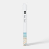 Soft Blue Beach Serenity Minimal Elegant Coastal  iPhoneケース (左側面)