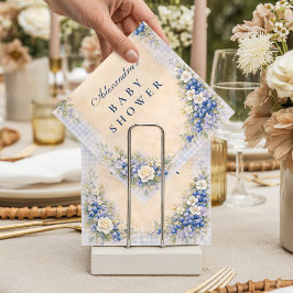 Soft Blue Blueberry Baby Shower スタンダードカクテルナプキン