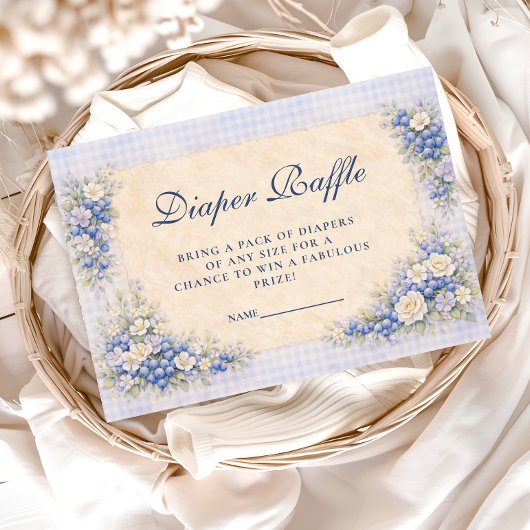 Soft Blue Blueberry Diapper Raffle エンクロージャーカード
