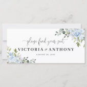Soft Blue Botanical Wedding Head Table Sign (正面)