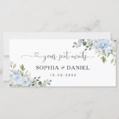 Soft Blue Botanical Wedding Head Table Sign (正面)