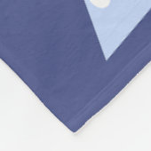 Soft Blue Christmas Tree and Gift Pattern フリースブランケット (角)