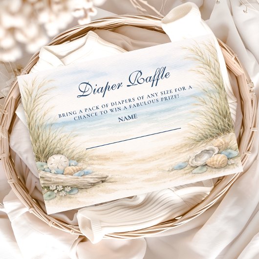Soft Blue Coastal Diapper Raffle エンクロージャーカード
