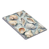 Soft Blue Coastal Seashell Watercolor ノートブック (右側)